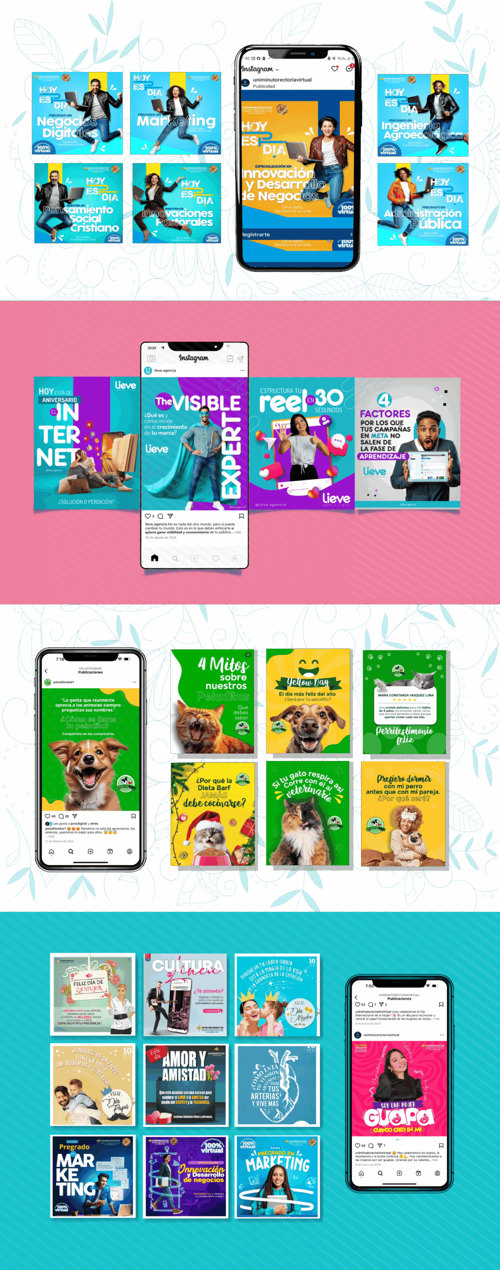 Lieve agencia, portafolio gráfico: social media